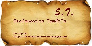 Stefanovics Tamás névjegykártya